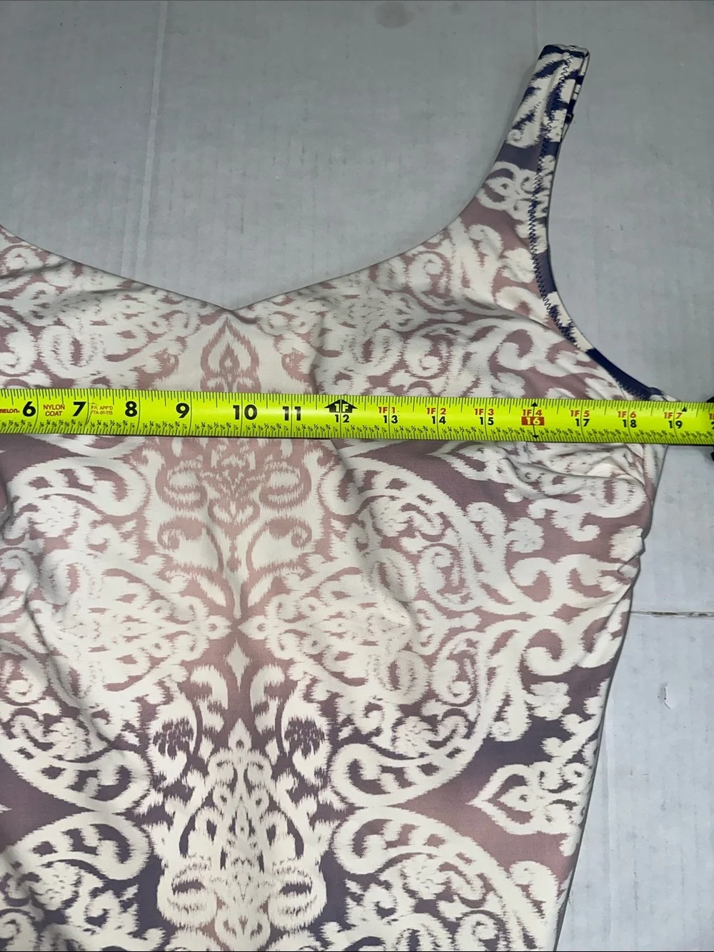 Lands End‎ One Piece Swimsuit Padded Cream Womens 16 L Swimwear